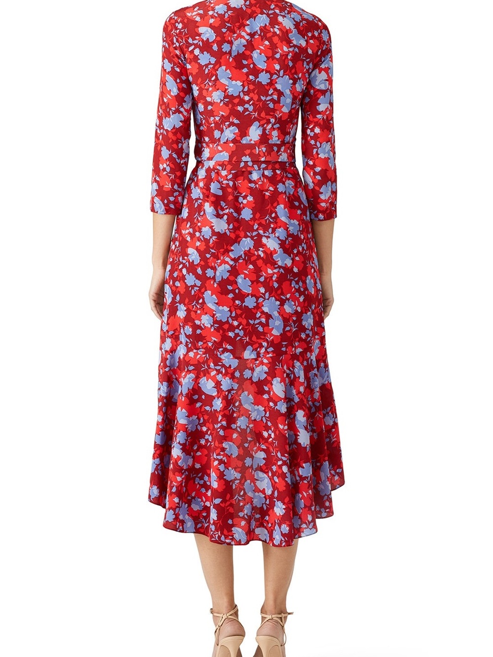 Alexis Lorna Red Floral Wrap Dress - Small - Picture 3 of 8